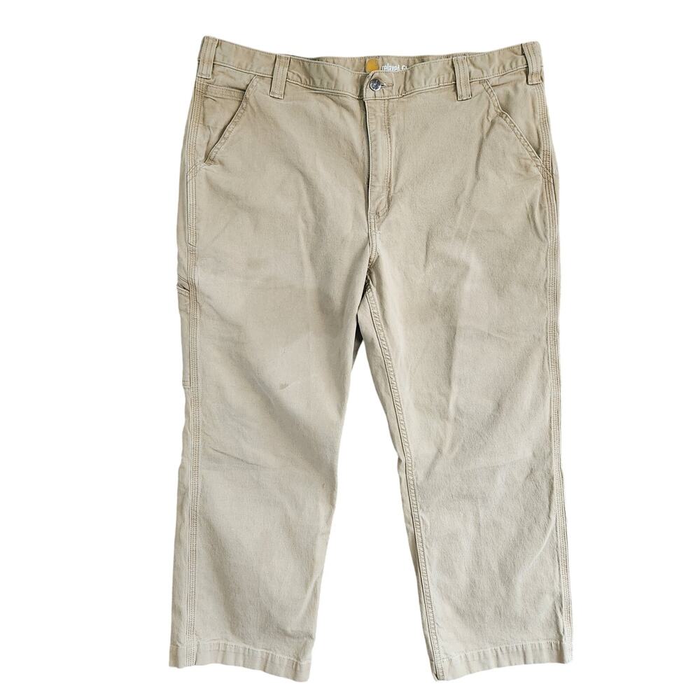 Carhartt khaki utility Relaxed Fit canvas pants 40 x 30